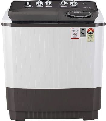 LG 10 kg 5 Star Semi-Automatic Top Loading Washing Machine (P1045SGAZ, Grey, Wind Jet Dry)